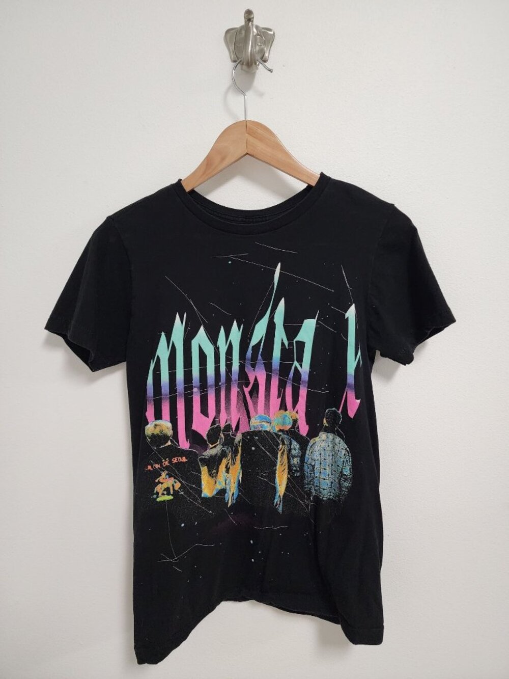 Starship Ent. Monsta X k-pop black short sleeve T-shirt XS